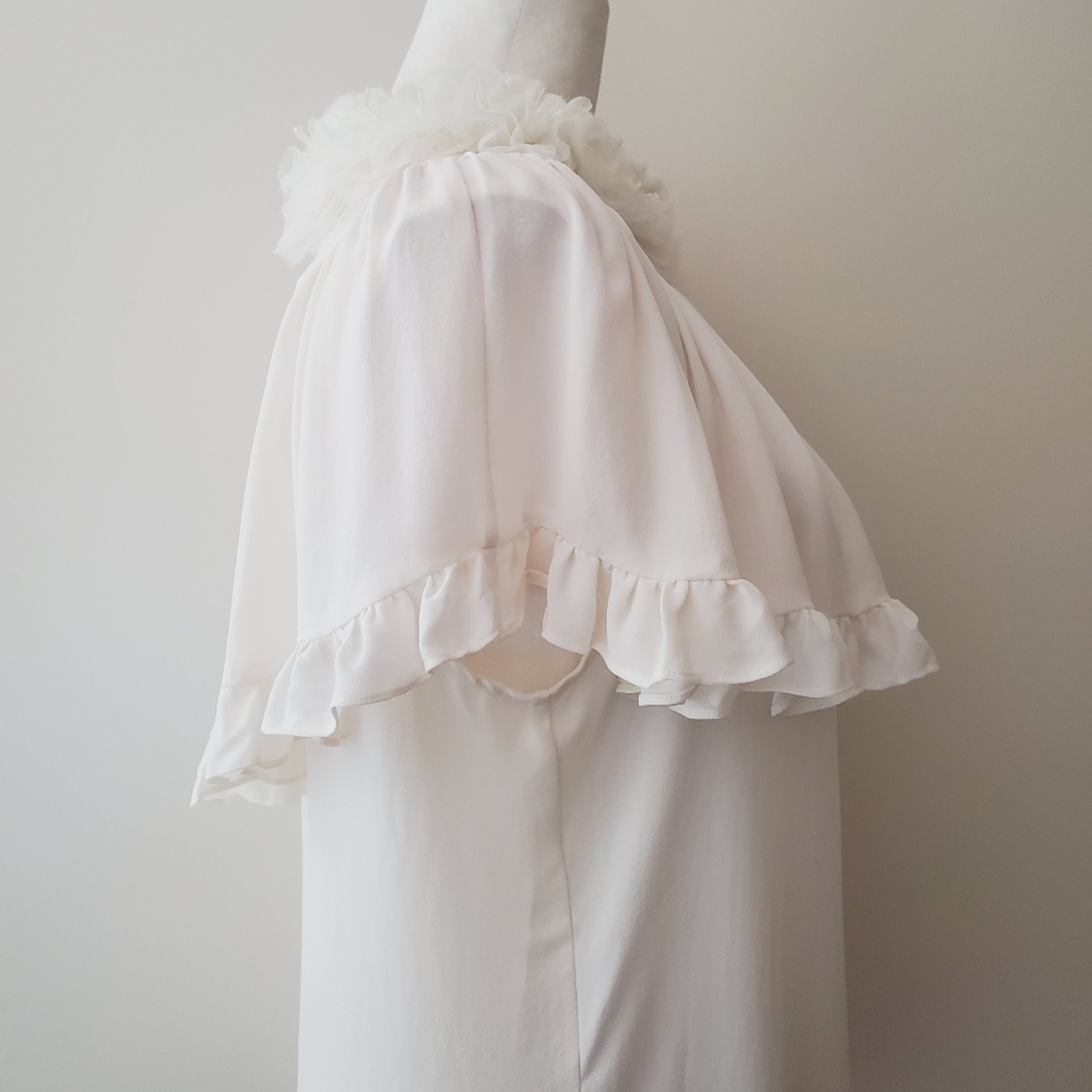 Anthropologie Mise en Scene by Ruffian Marscapone Silk Blouse - Picture 9 of 16